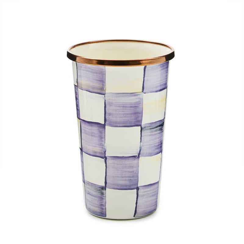 MacKenzie-Childs Violet Check 10 Ounce Tumbler