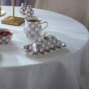 MacKenzie-Childs Violet Check Butter Box
