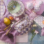 MacKenzie-Childs Violet Check Butter Box
