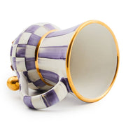 MacKenzie-Childs Violet Check Ceramic Mug