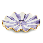 MacKenzie-Childs Violet Check Ceramic Saucer