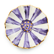 MacKenzie-Childs Violet Check Ceramic Saucer