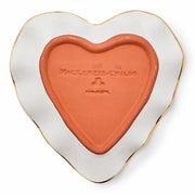 MacKenzie-Childs Violet Check Fluted Ceramic Heart Plate