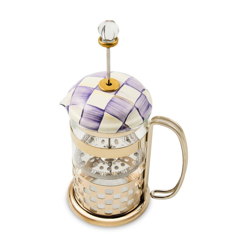 MacKenzie-Childs Violet Check French Press