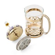 MacKenzie-Childs Violet Check French Press