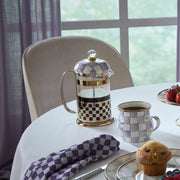 MacKenzie-Childs Violet Check French Press