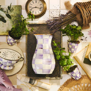 MacKenzie-Childs Violet Check Herb Pots, Set of 3