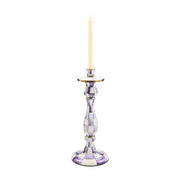 MacKenzie-Childs Violet Check Large Candlestick