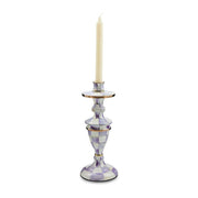 MacKenzie-Childs Violet Check Medium Candlestick