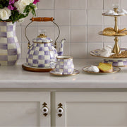 MacKenzie-Childs Violet Check Saucer