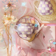 MacKenzie-Childs Violet Check Saucer