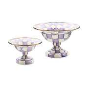 MacKenzie-Childs Violet Check Small Compote