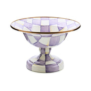 MacKenzie-Childs Violet Check Small Compote