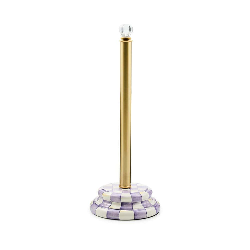 MacKenzie-Childs Violet Check Toilet Tissue Storage