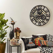 MacKenzie-Childs Wall Decor Courtly Check Farmhouse Wall Clock - Large