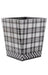 MacKenzie-Childs Waste Bins Black & White Tartan Waste Bin