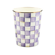 MacKenzie-Childs Waste Bins Violet Check Waste Bin