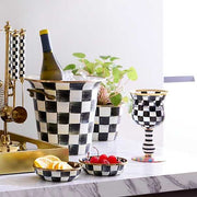 MacKenzie-Childs Wine Glasses Carnival Black Wine Glass