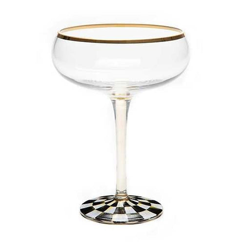 MacKenzie-Childs Wine Glasses Courtly Check Cocktail Coupe