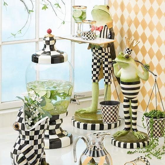 MacKenzie-Childs Wine Glasses Courtly Check Wine Glass