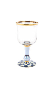 MacKenzie-Childs Wine Glasses Royal Check Wine Glass