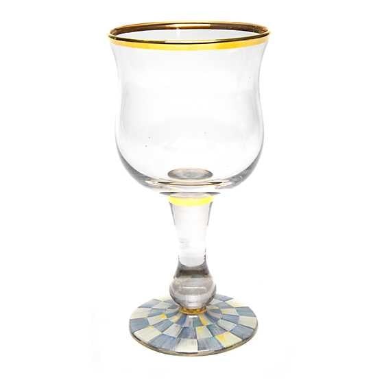 MacKenzie-Childs Wine Glasses Sterling Check Wine Glass