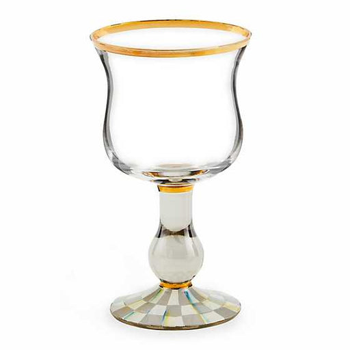 MacKenzie-Childs Wine Glasses Sterling Check Wine Glass