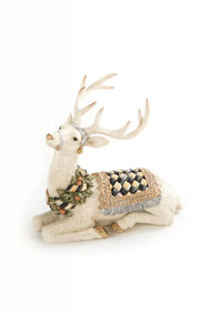MacKenzie-Childs Winter White Stag- Resting