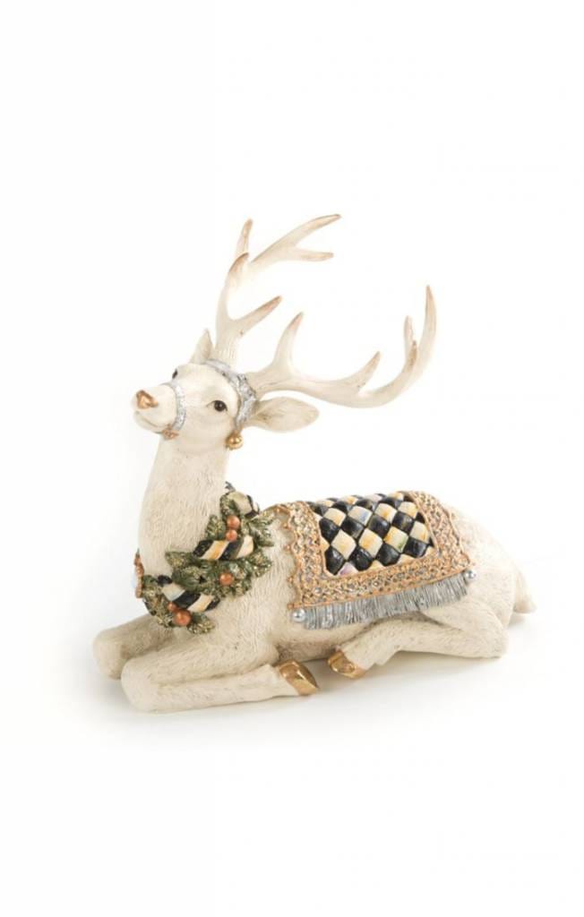 MacKenzie-Childs Winter White Stag- Resting