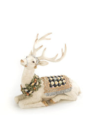 MacKenzie-Childs Winter White Stag- Resting