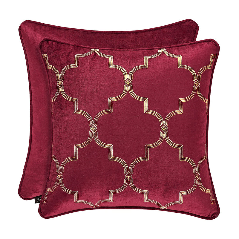 Maribella 18" Square Embellished Decorative Throw Pillow