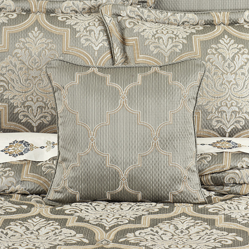 Martina 18" Square Embellished Decorative Throw Pillow