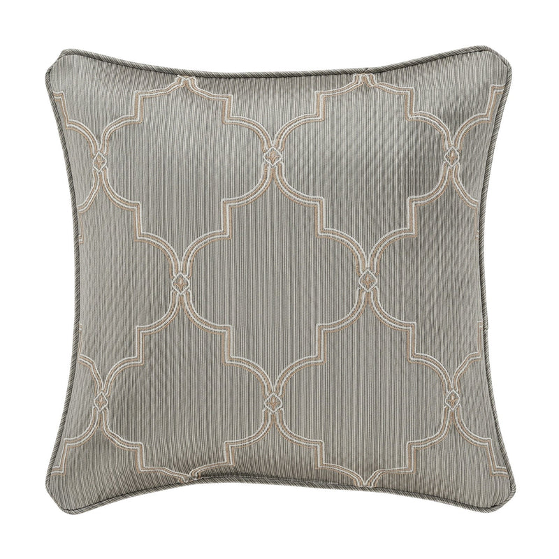 Martina 18" Square Embellished Decorative Throw Pillow