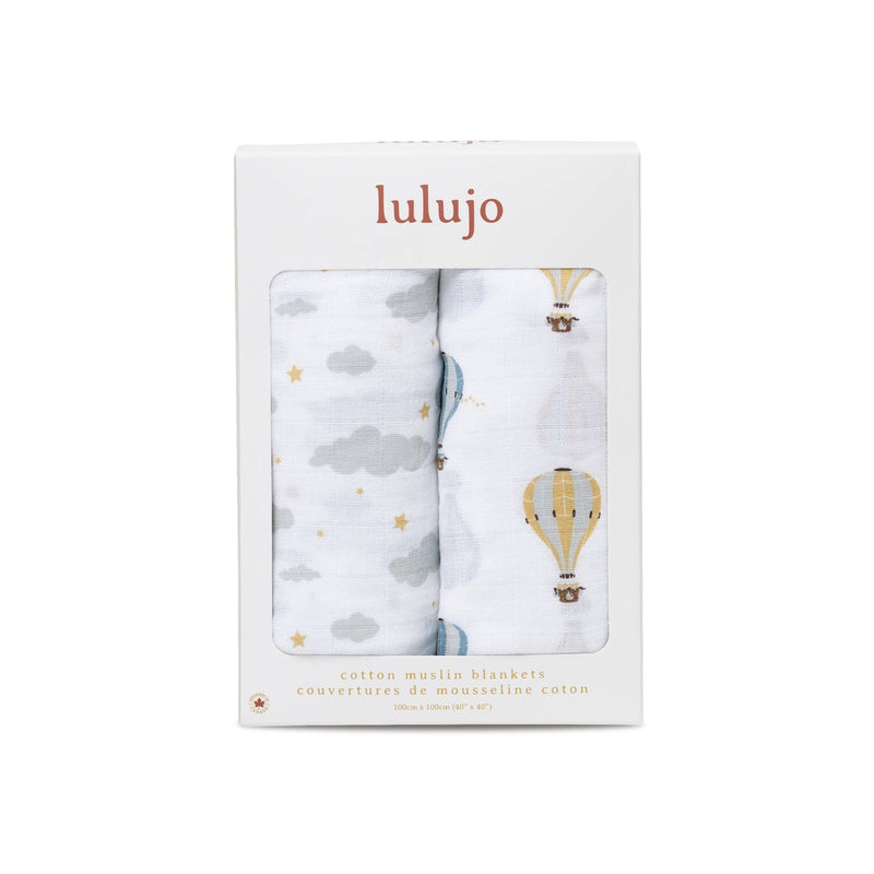 Mary Meyer Corporation Unclassified Lulujo Cotton Swaddles - Hot Air Balloons & Clouds