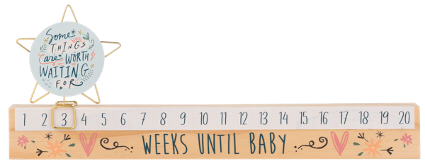 Star Slide Countdown Baby Calendar Set - Some Things Are Worth Waiting For (2 pc. set)