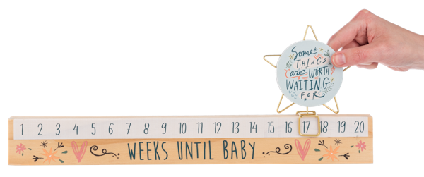 Star Slide Countdown Baby Calendar Set - Some Things Are Worth Waiting For (2 pc. set)