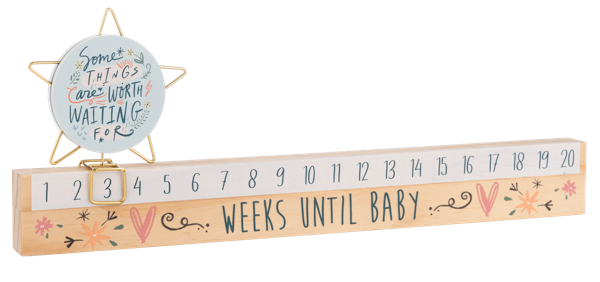 Star Slide Countdown Baby Calendar Set - Some Things Are Worth Waiting For (2 pc. set)