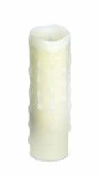 Melrose International Candles LED Wax Dripping Pillar Candle 1.75"Dx6"H Wax/Plastic - 2 AA Batteries Not Included