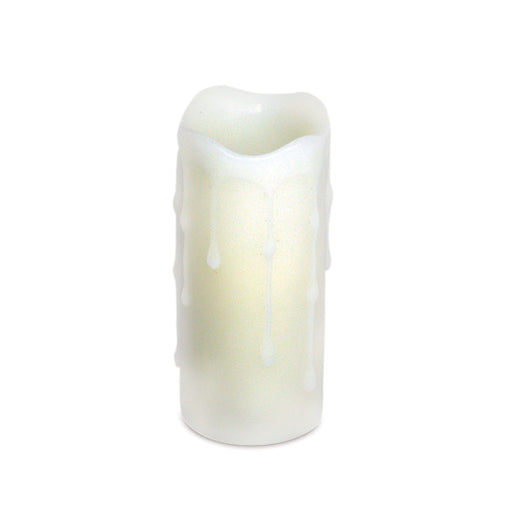 Melrose International Candles LED Wax Dripping Pillar Candle