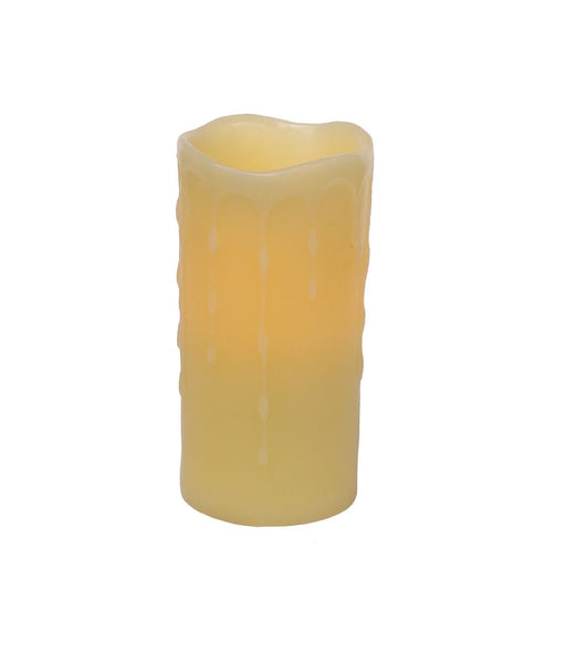 Melrose International Candles LED Wax Dripping Pillar Candle