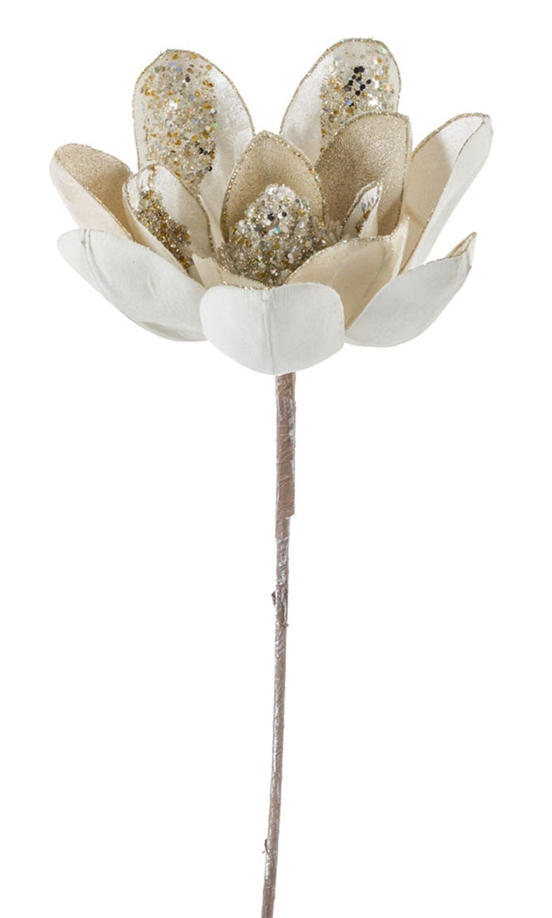 Melrose International Christmas Magnolia Stem 21" H