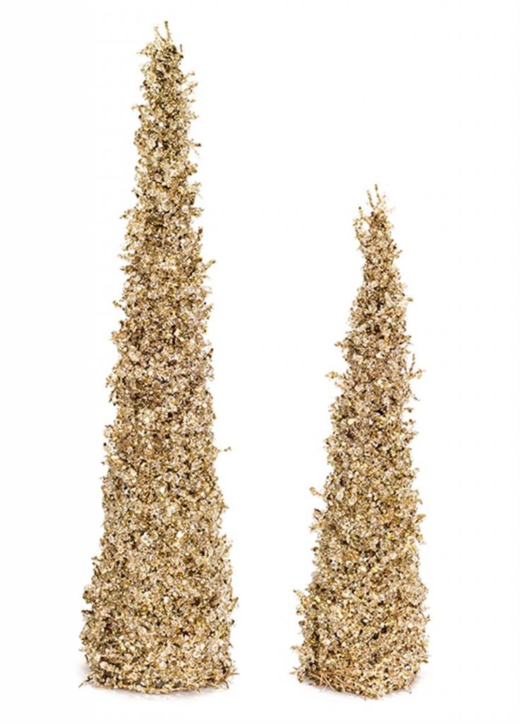Melrose International Cone Tree (Set of 2) 20"H, 25.5"H Acrylic