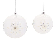 Melrose International Ornaments Snowflake Striped Ornament