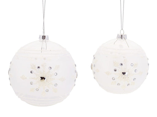 Melrose International Ornaments Snowflake Striped Ornament