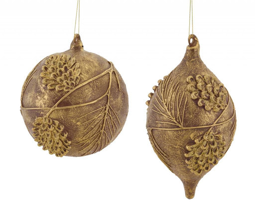 Melrose International Pinecone Ornament (2 Asst) 7", 9"H Glass