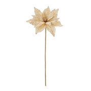 Melrose International Unclassified Beaded Poinsettia Stem 21”H Polyester