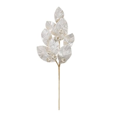 Melrose International Unclassified Magnolia Leaf and Pod Spray 27”H Polyester