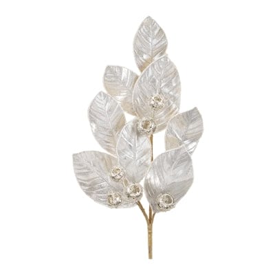 Melrose International Unclassified Magnolia Leaf and Pod Spray 27”H Polyester