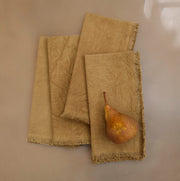 MESO Dining Camel Cotton Napkins (Set of 4) by CECILIADENADIE studio