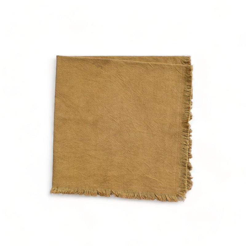 MESO Dining Camel Cotton Napkins (Set of 4) by CECILIADENADIE studio